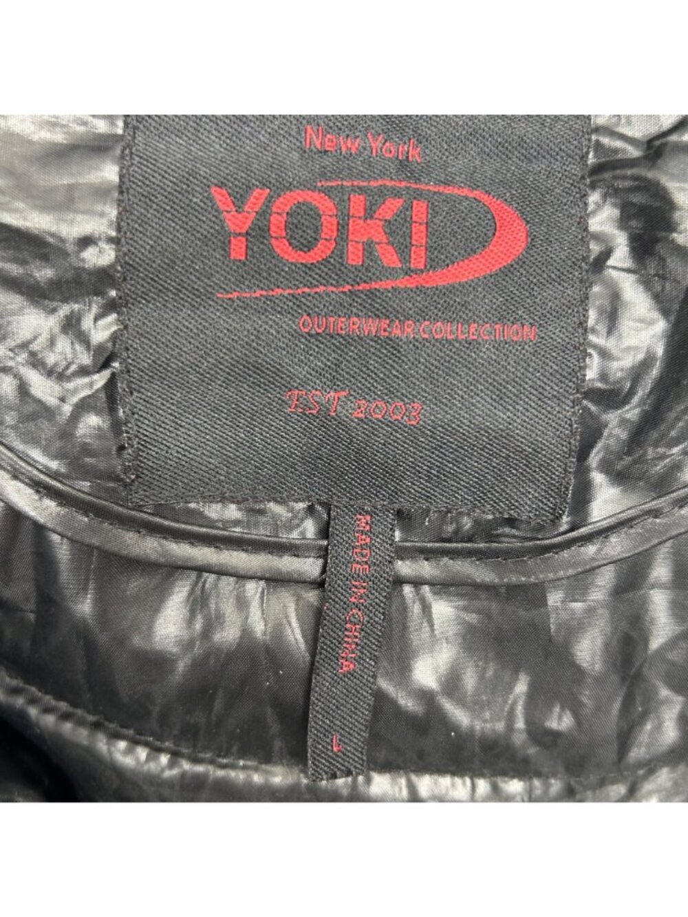 Yoki Black Puffer Vest With Hood Lightweight Quilted Design Size Women's Large - Picture 3 of 16